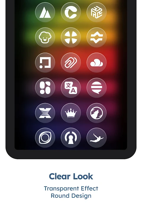 Glassy Round OS Icon Pack screenshot