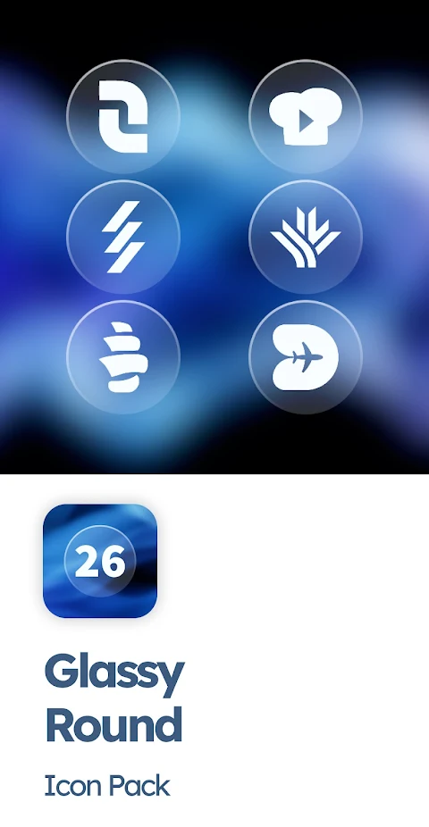 Glassy Round OS Icon Pack screenshot