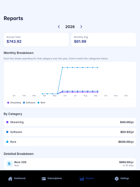 SubTracker – Subs Manager screenshot