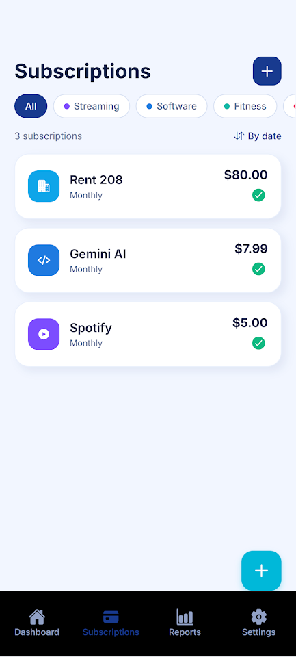 SubTracker – Subs Manager screenshot