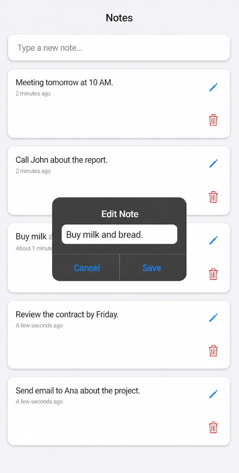 Notes — simple notes app. screenshot