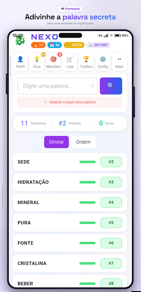 NEXO – Jogo de Palavras screenshot