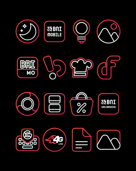 RoseLine Red – Icon Pack screenshot