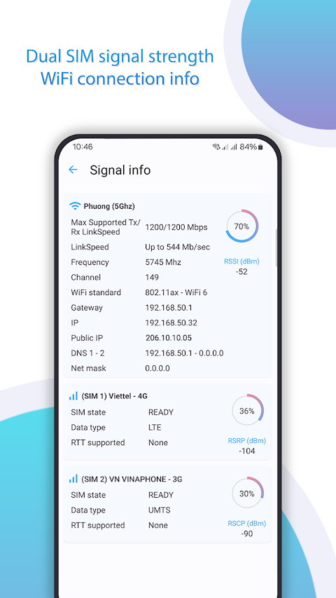 Net Signal Pro:WiFi & 5G Meter screenshot