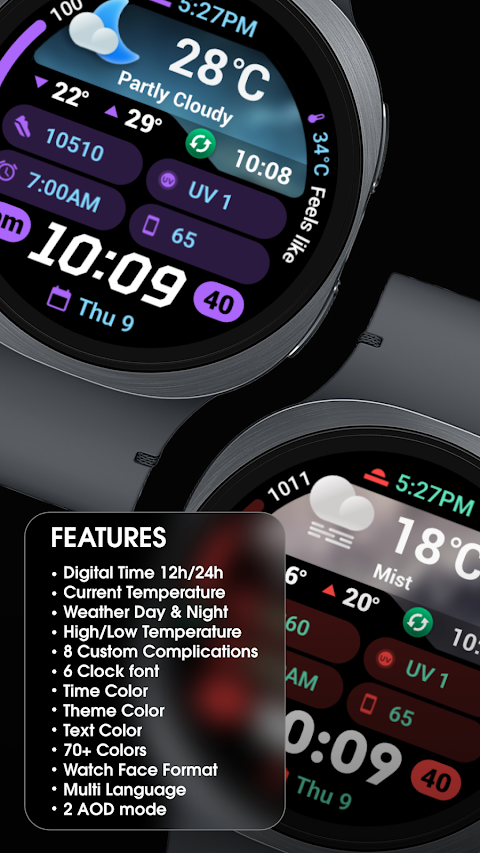 PRADO 95 Weather Watch Face screenshot