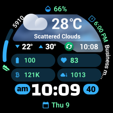 PRADO 95 Weather Watch Face screenshot