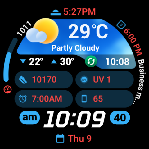 PRADO 95 Weather Watch Face screenshot