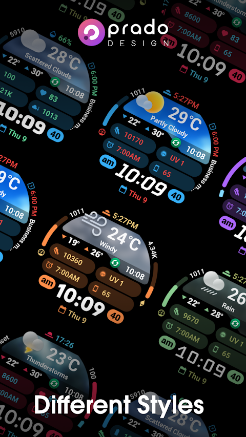 PRADO 95 Weather Watch Face screenshot