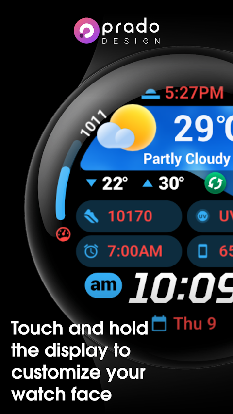 PRADO 95 Weather Watch Face screenshot