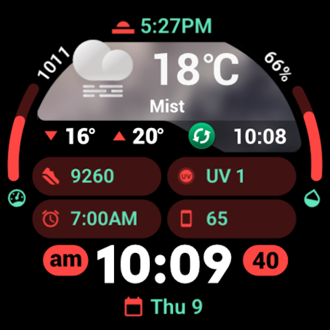 PRADO 95 Weather Watch Face screenshot