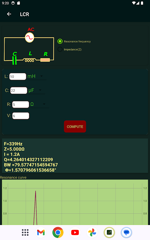 Electronics Circuit Calc Pro screenshot