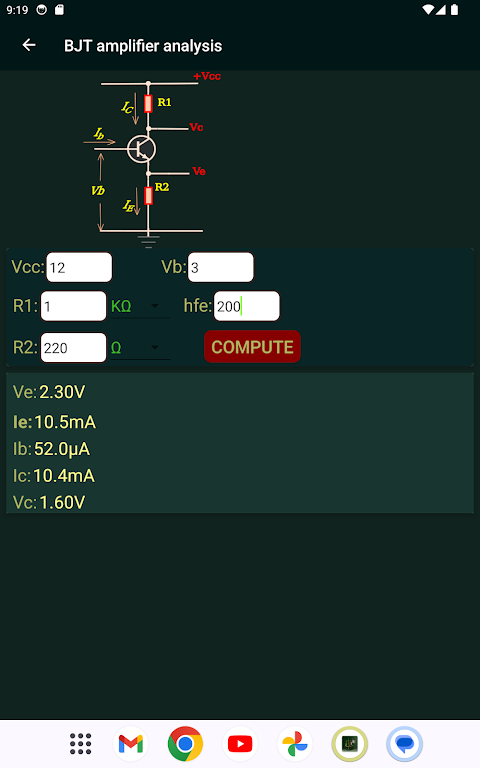 Electronics Circuit Calc Pro screenshot