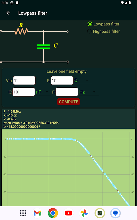 Electronics Circuit Calc Pro screenshot