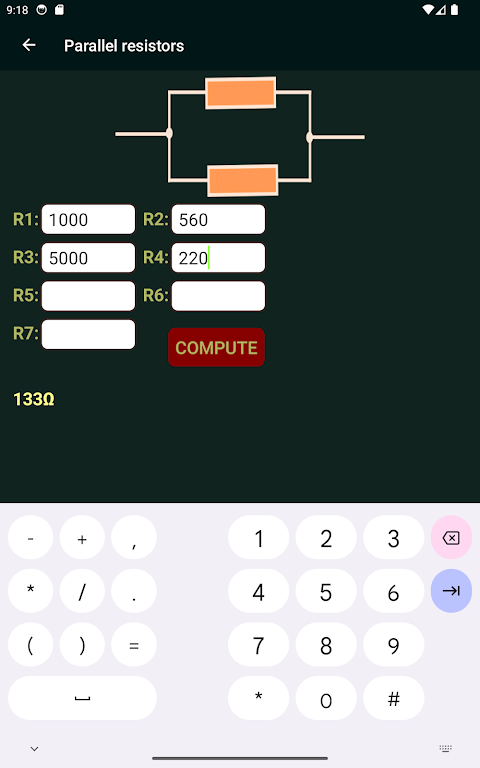 Electronics Circuit Calc Pro screenshot