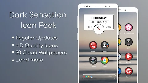 Dark Sensation –  Icon Pack screenshot