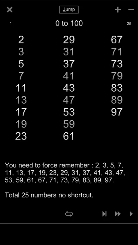 Memorize Prime Numbers screenshot