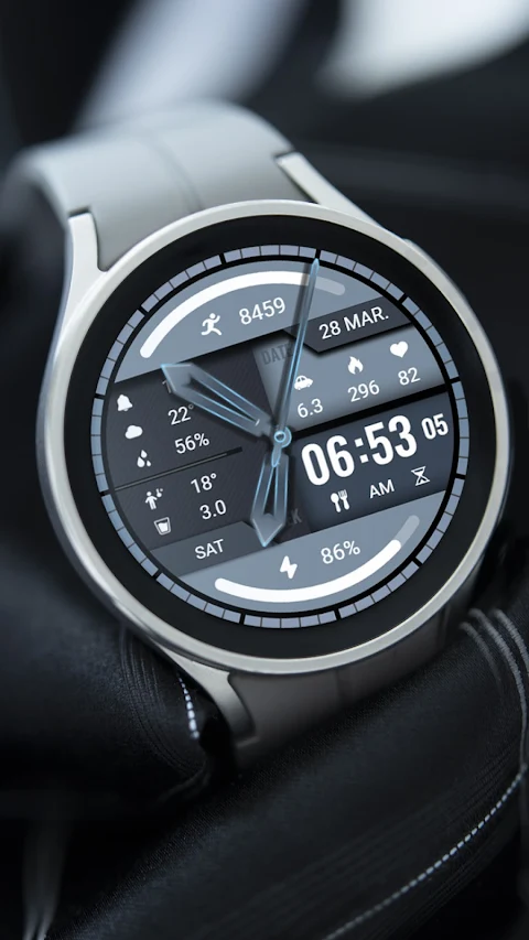 Blue Light Weight ZKin Watch screenshot