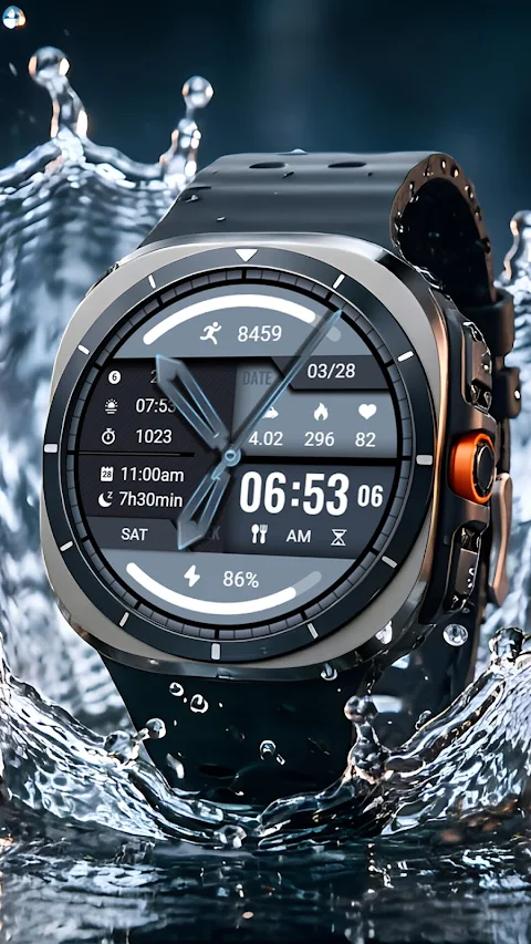 Blue Light Weight ZKin Watch screenshot