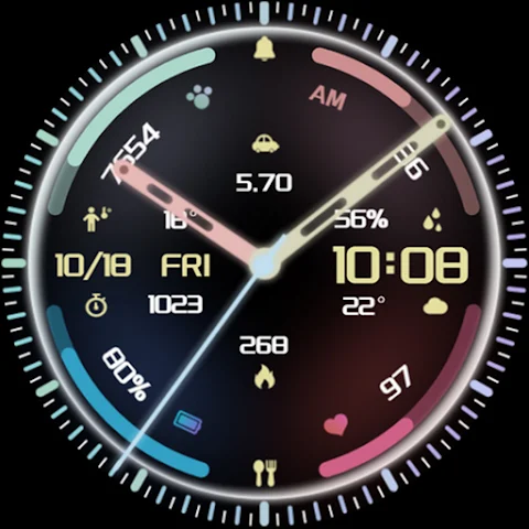 ZKin Watch Face Colorful Halo screenshot