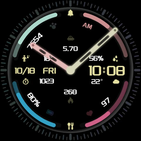ZKin Watch Face Colorful Halo screenshot
