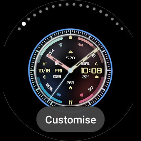 ZKin Watch Face Colorful Halo screenshot