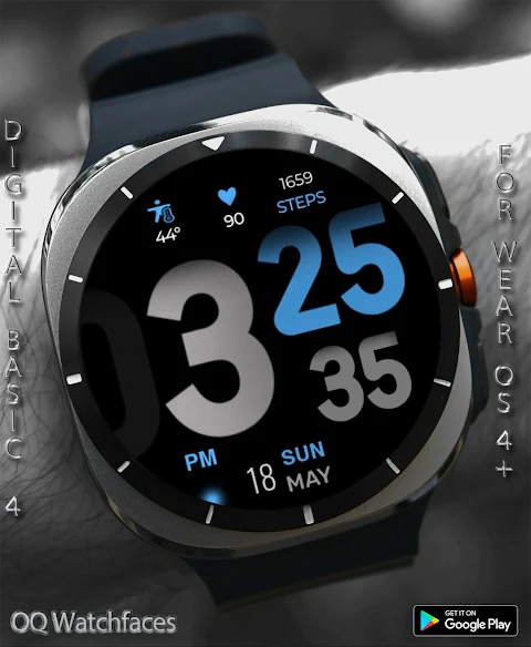 Digital Basic 4 Wear OS 5+ screenshot