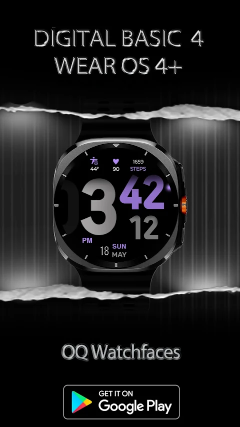 Digital Basic 4 Wear OS 5+ screenshot