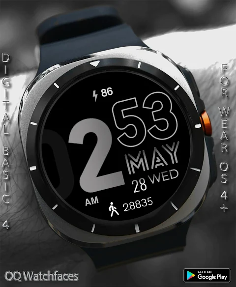 Digital Basic 4 Wear OS 5+ screenshot