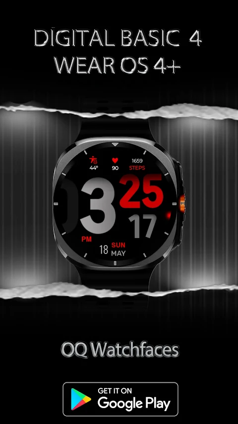 Digital Basic 4 Wear OS 5+ screenshot