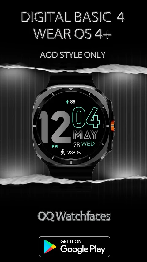 Digital Basic 4 Wear OS 5+ screenshot