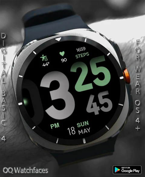Digital Basic 4 Wear OS 5+ screenshot