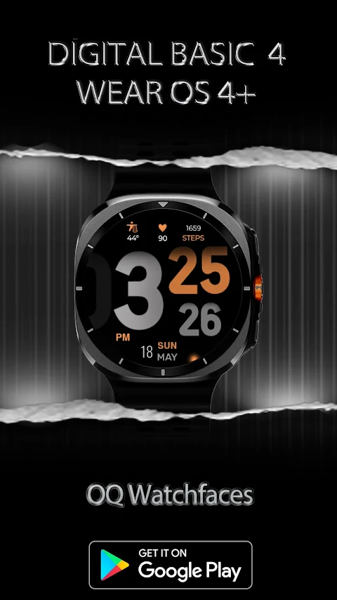 Digital Basic 4 Wear OS 5+ screenshot