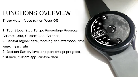 ZKin Watch Face Obsidian Moon screenshot