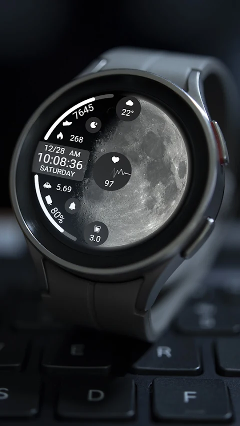 ZKin Watch Face Obsidian Moon screenshot