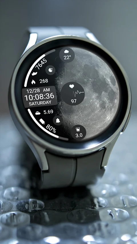 ZKin Watch Face Obsidian Moon screenshot