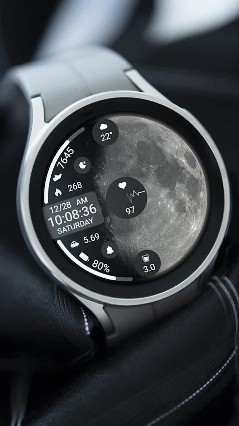 ZKin Watch Face Obsidian Moon screenshot