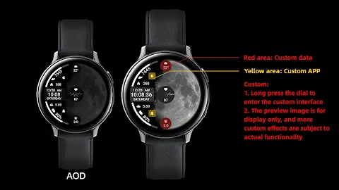 ZKin Watch Face Obsidian Moon screenshot