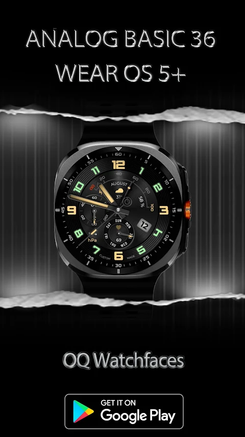 Analog Basic 36 WF Wear OS 5+ screenshot