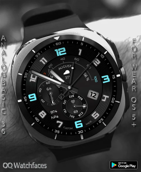 Analog Basic 36 WF Wear OS 5+ screenshot