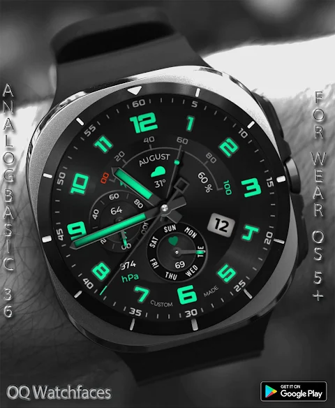 Analog Basic 36 WF Wear OS 5+ screenshot