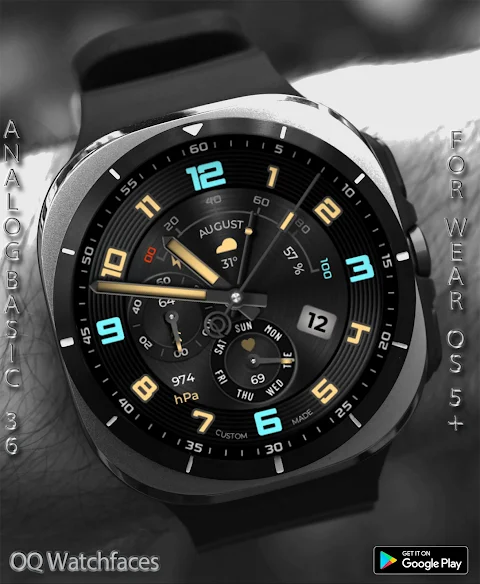 Analog Basic 36 WF Wear OS 5+ screenshot