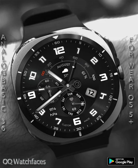 Analog Basic 36 WF Wear OS 5+ screenshot