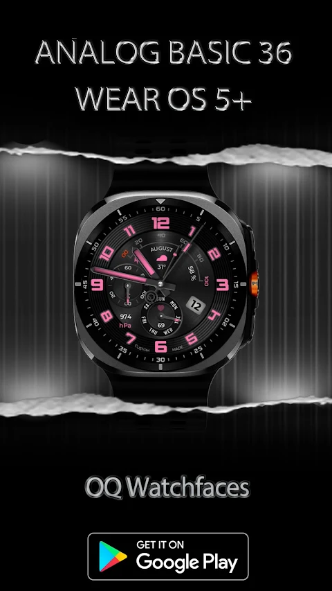 Analog Basic 36 WF Wear OS 5+ screenshot