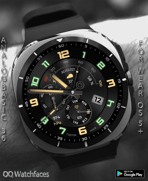 Analog Basic 36 WF Wear OS 5+ screenshot