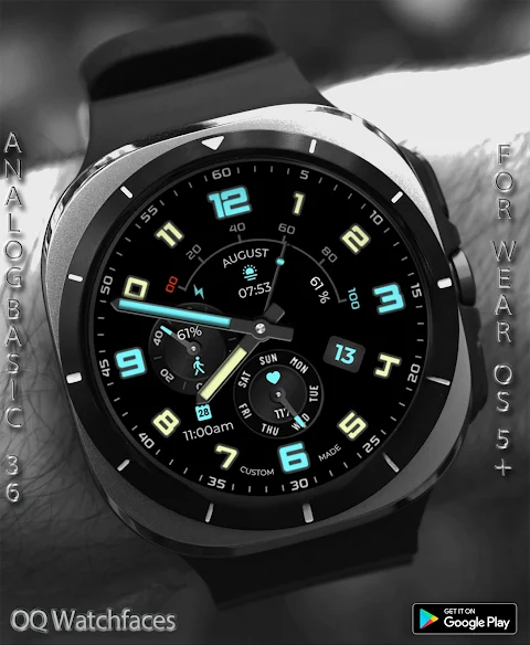 Analog Basic 36 WF Wear OS 5+ screenshot