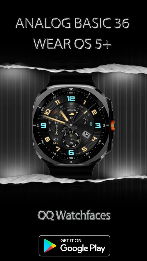 Analog Basic 36 WF Wear OS 5+ screenshot