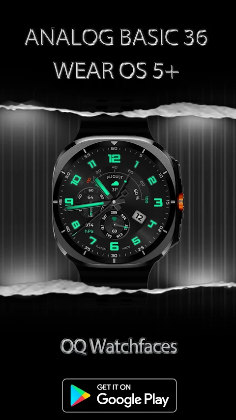 Analog Basic 36 WF Wear OS 5+ screenshot