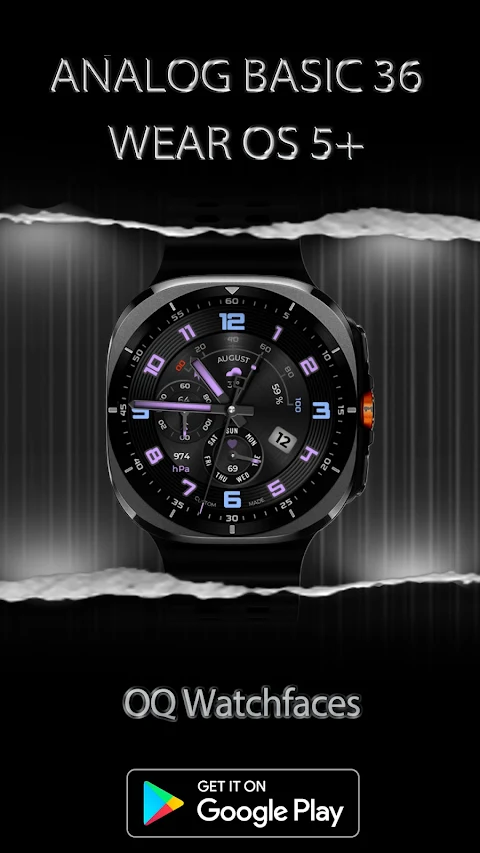Analog Basic 36 WF Wear OS 5+ screenshot