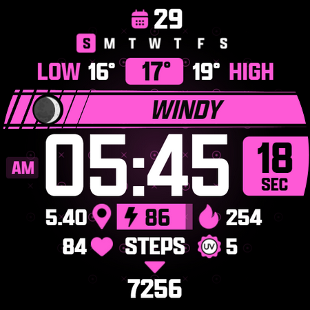 ATHLETIC Digital Watch Face screenshot
