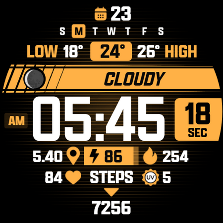 ATHLETIC Digital Watch Face screenshot